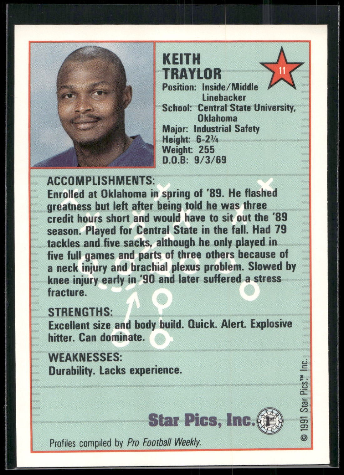 1991 Star Pics #11 Keith Traylor