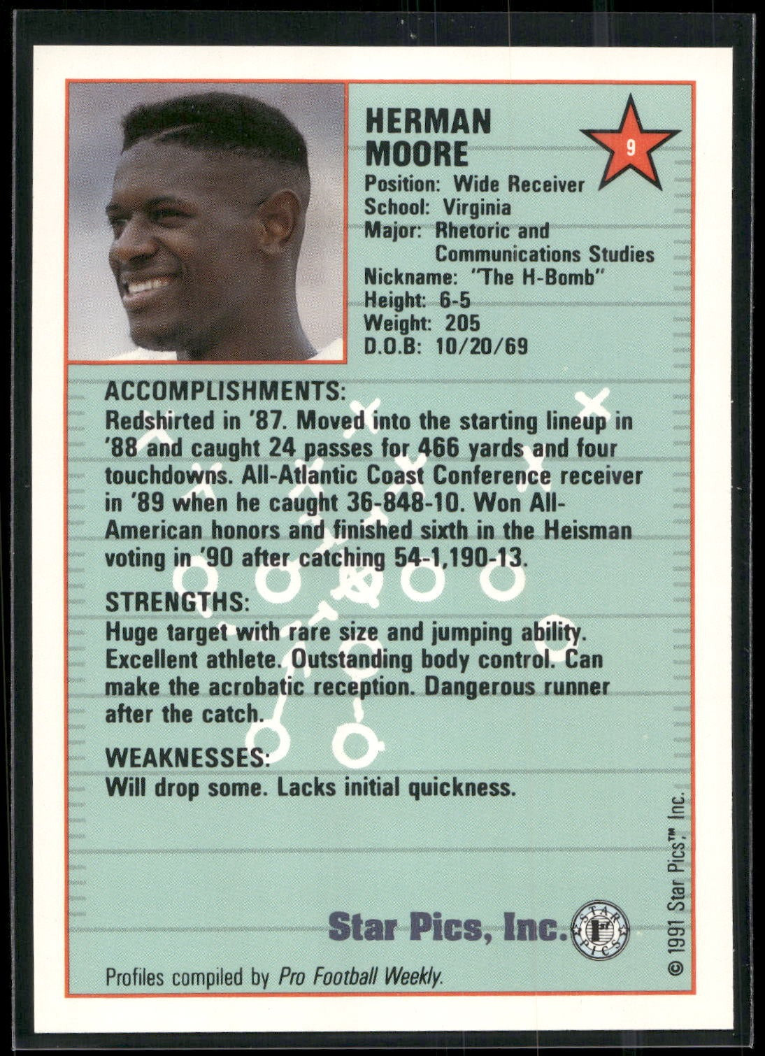 1991 Star Pics #9 Herman Moore