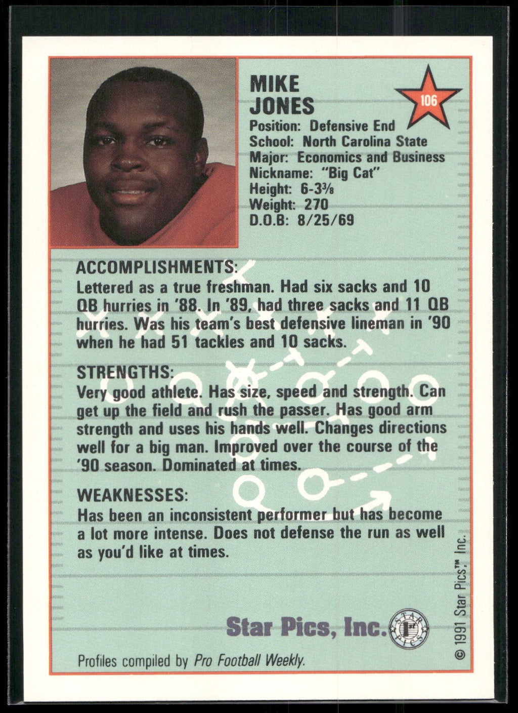 1991 Star Pics #106 Mike Jones