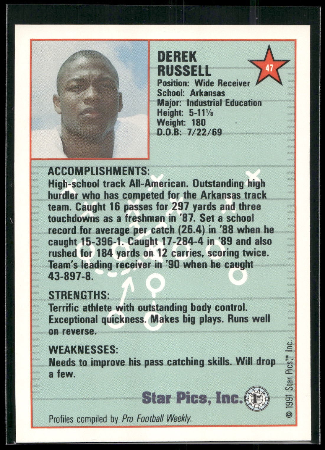 1991 Star Pics #47 Derek Russell