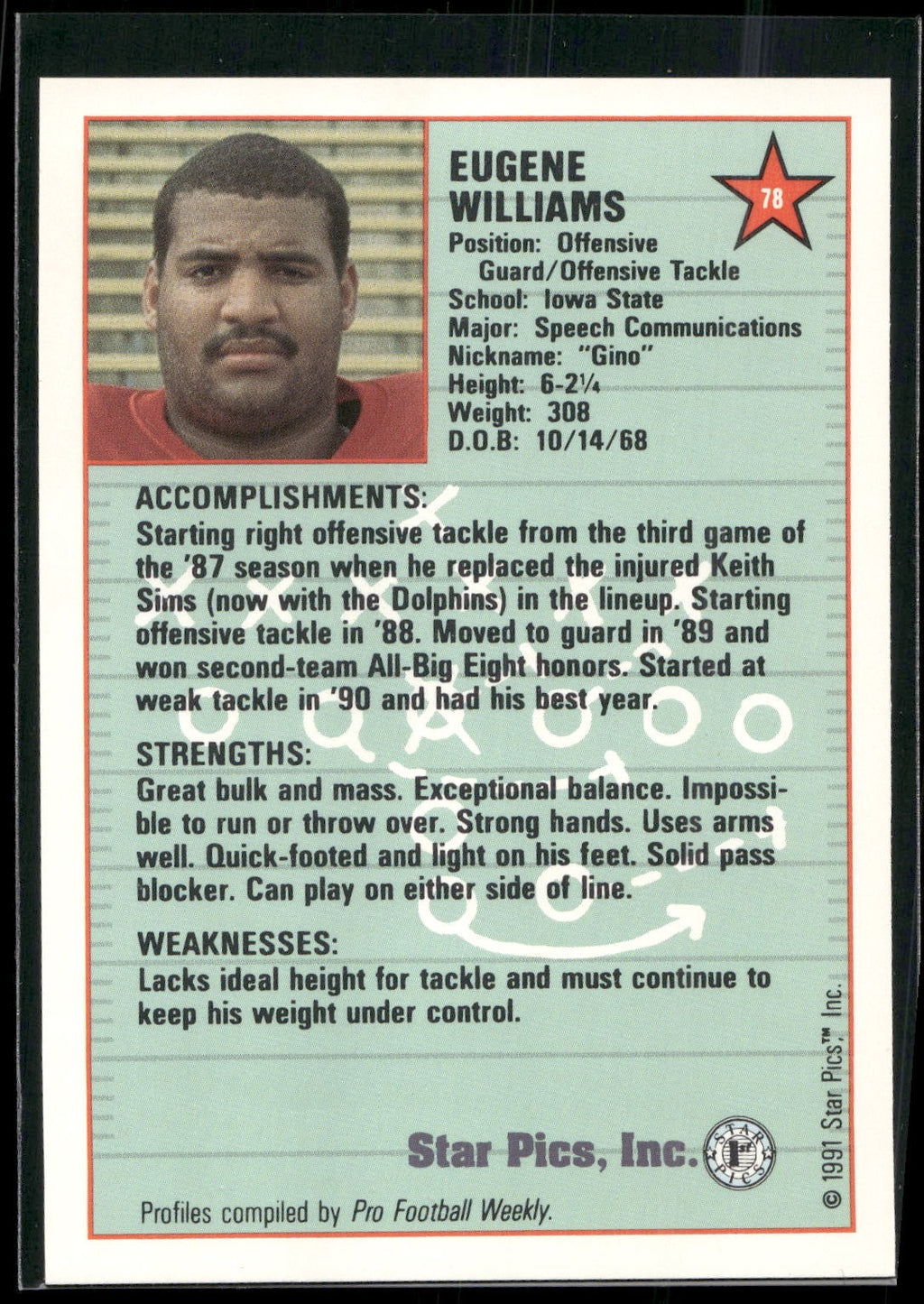 1991 Star Pics #78 Eugene Williams