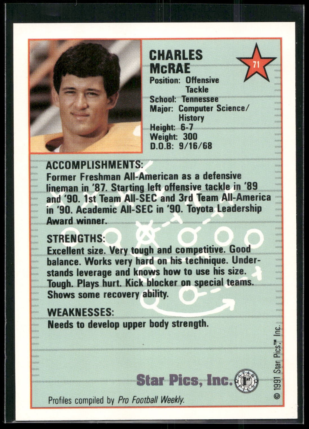 1991 Star Pics #71 Charles McRae