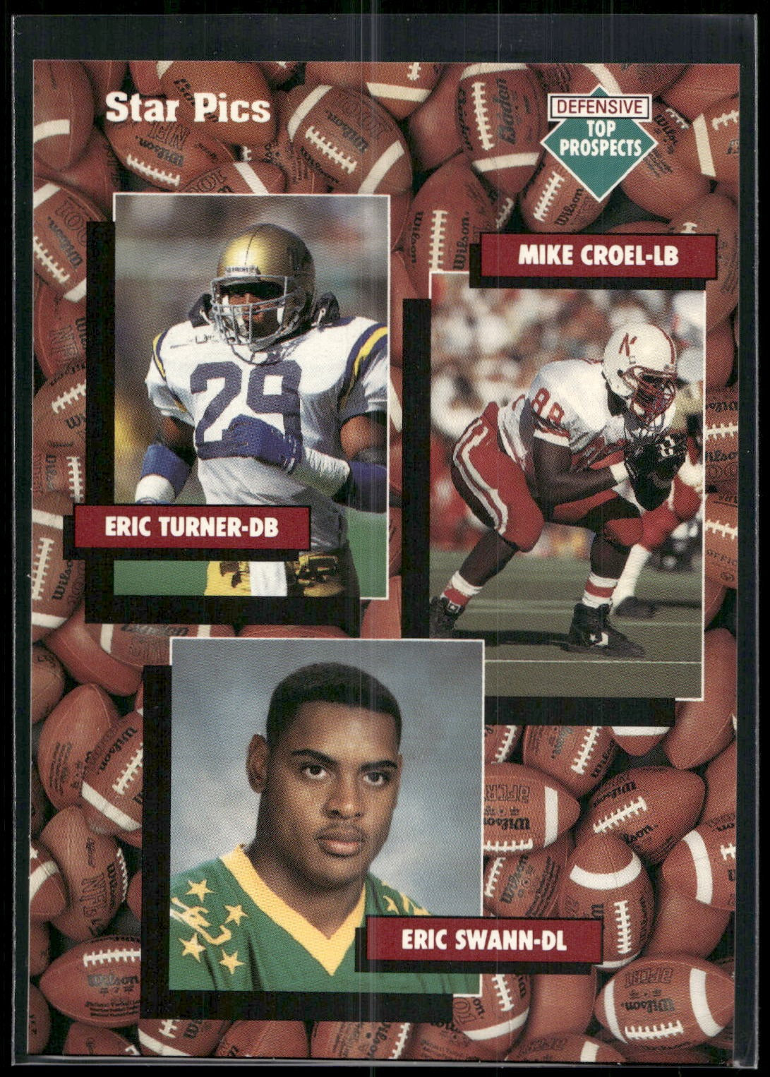 1991 Star Pics #110 Mike Croel / Eric Swann / Eric Turner