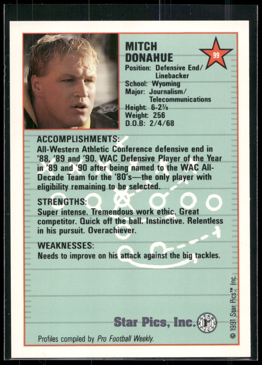 1991 Star Pics #99 Mitch Donahue
