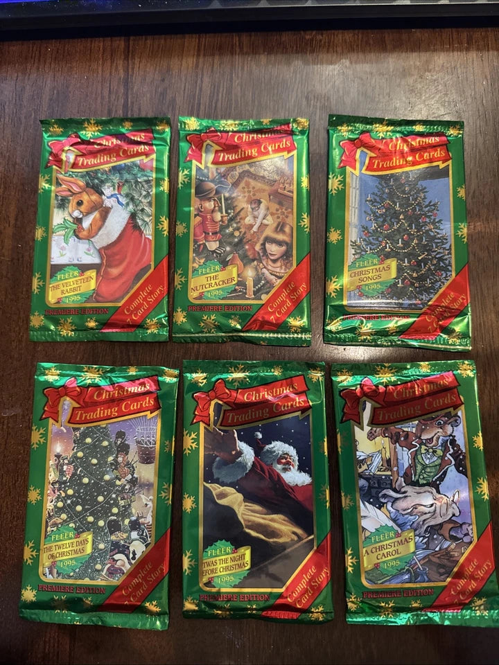 6 Packs - 1995 Fleer Christmas Cards Complete 6 Pack Lot