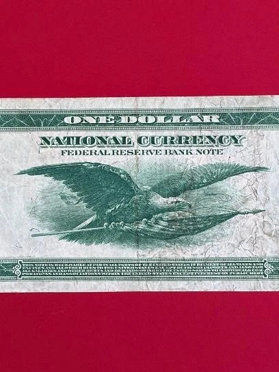1918 $1 Large Size Federal Reserve Bank Note Minneapolis Fr. 734 Green Eagle