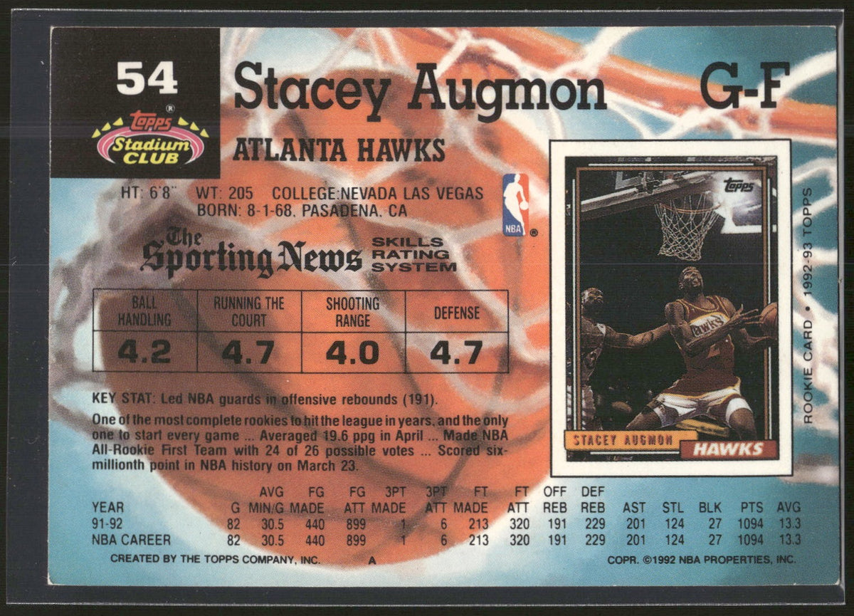 1992-93 Stadium Club #54 Stacey Augmon