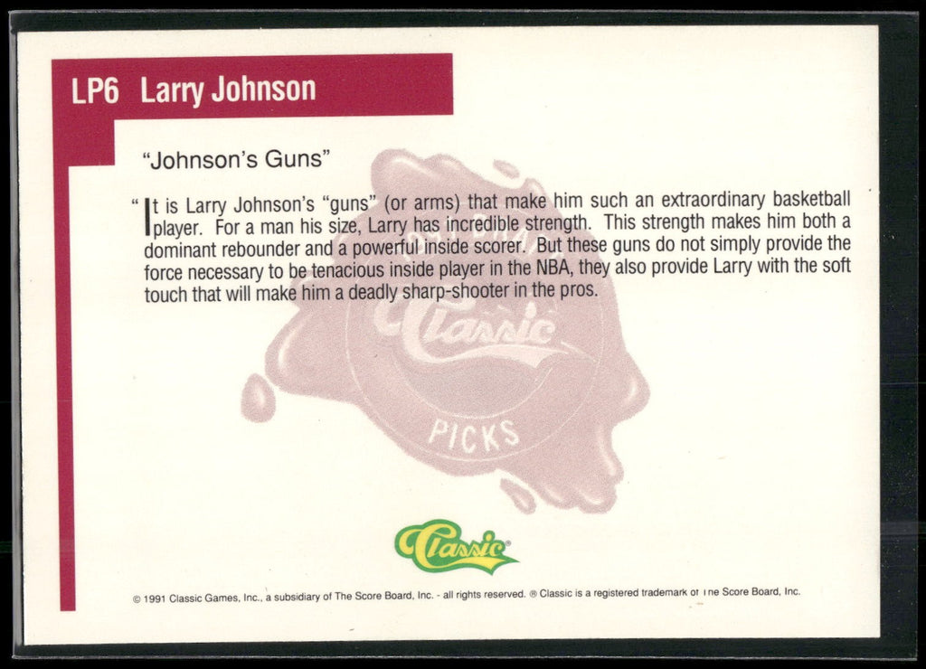 1991 Classic Four Sport #LP6 Johnson's Guns Limited Prints