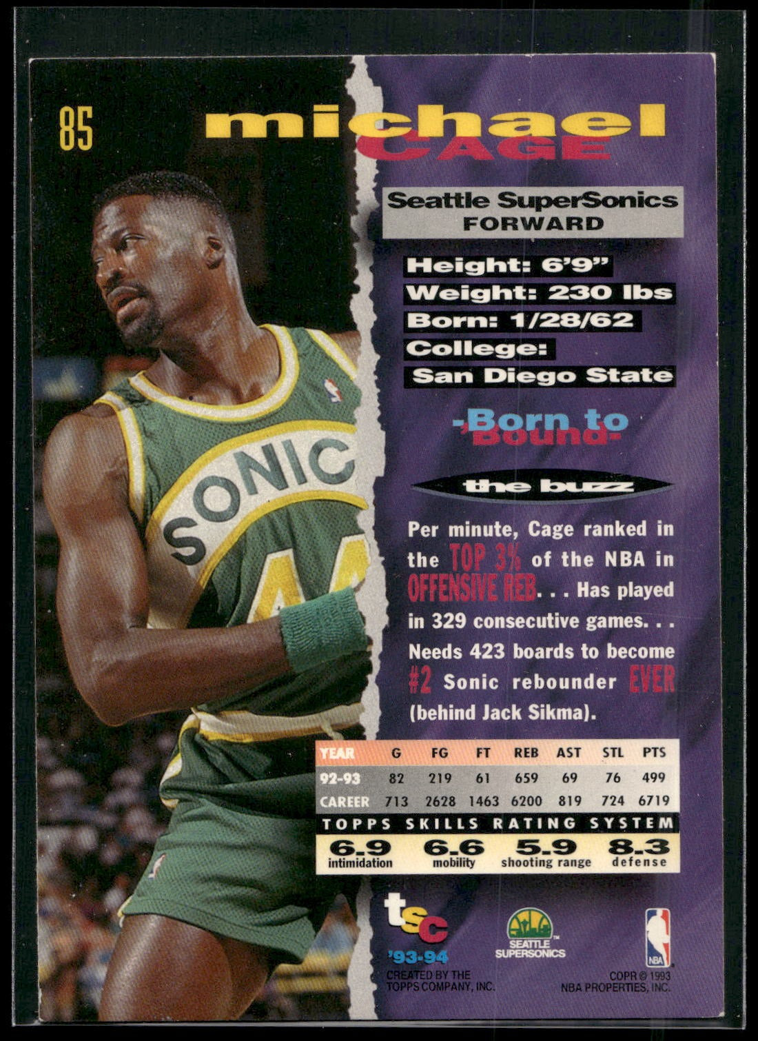 1993-94 Stadium Club #85 Michael Cage