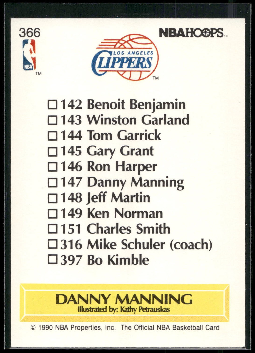 1990-91 Hoops #366 Danny Manning