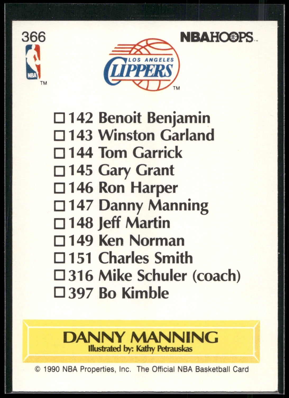 1990-91 Hoops #366 Danny Manning