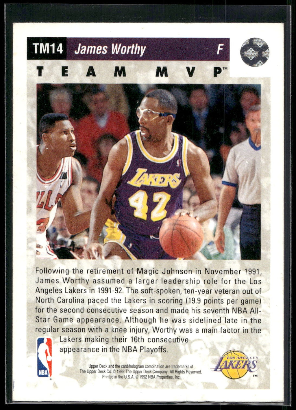 1992-93 Upper Deck #TM14 James Worthy Team MVPs