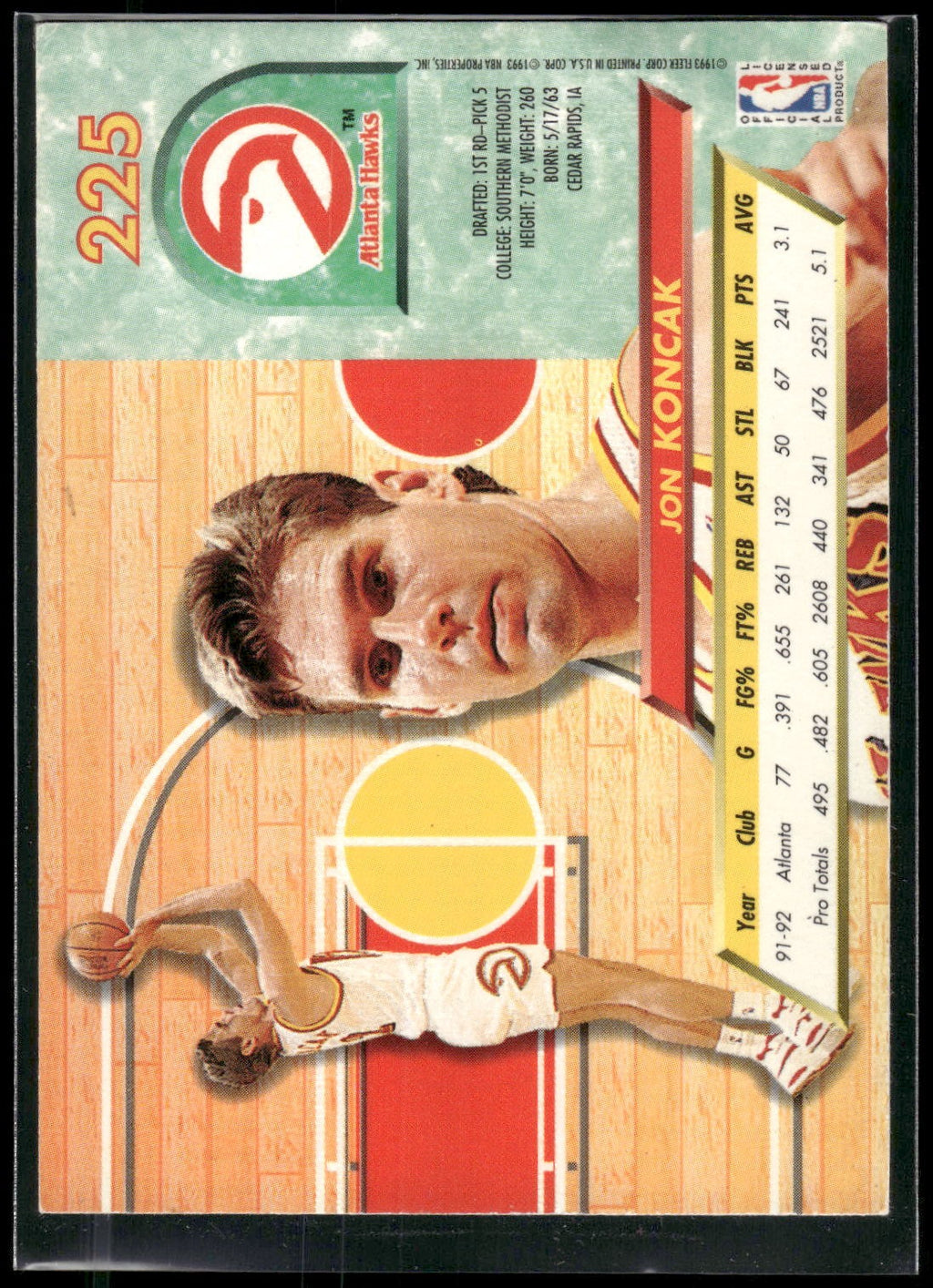 1992-93 Ultra #225 Jon Koncak