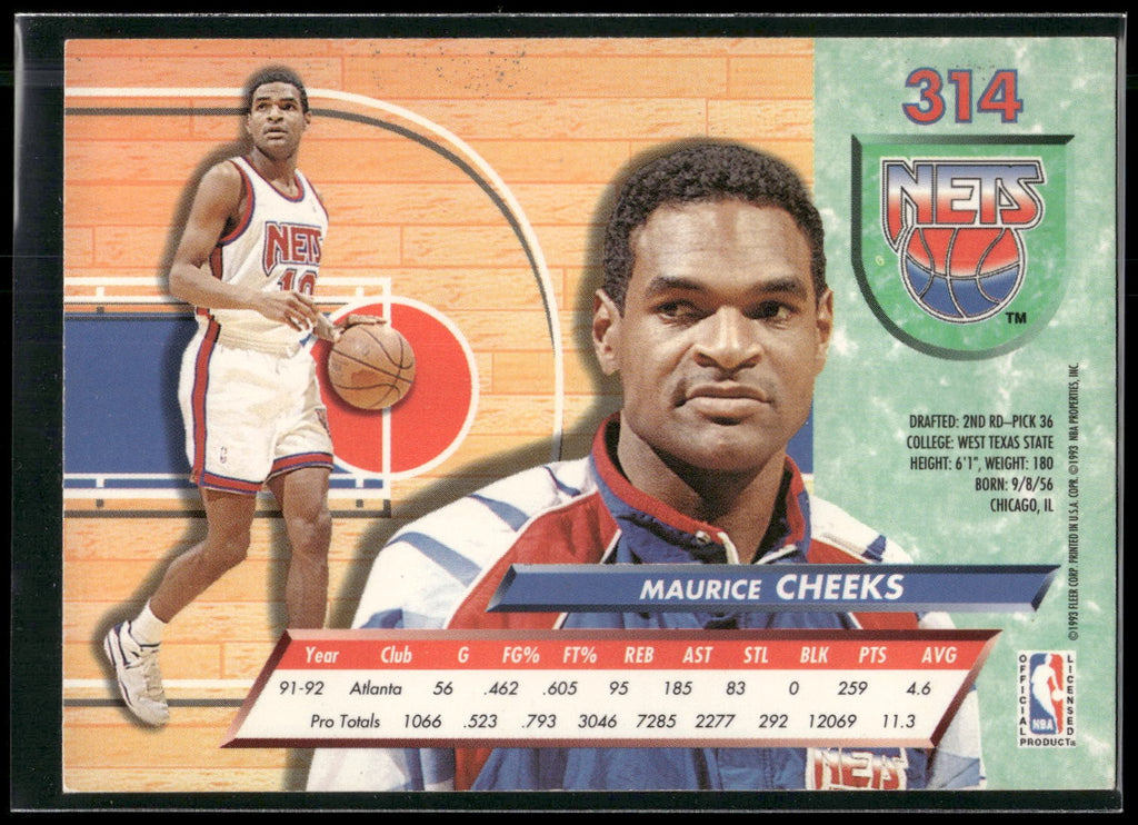 1992-93 Ultra #314 Maurice Cheeks
