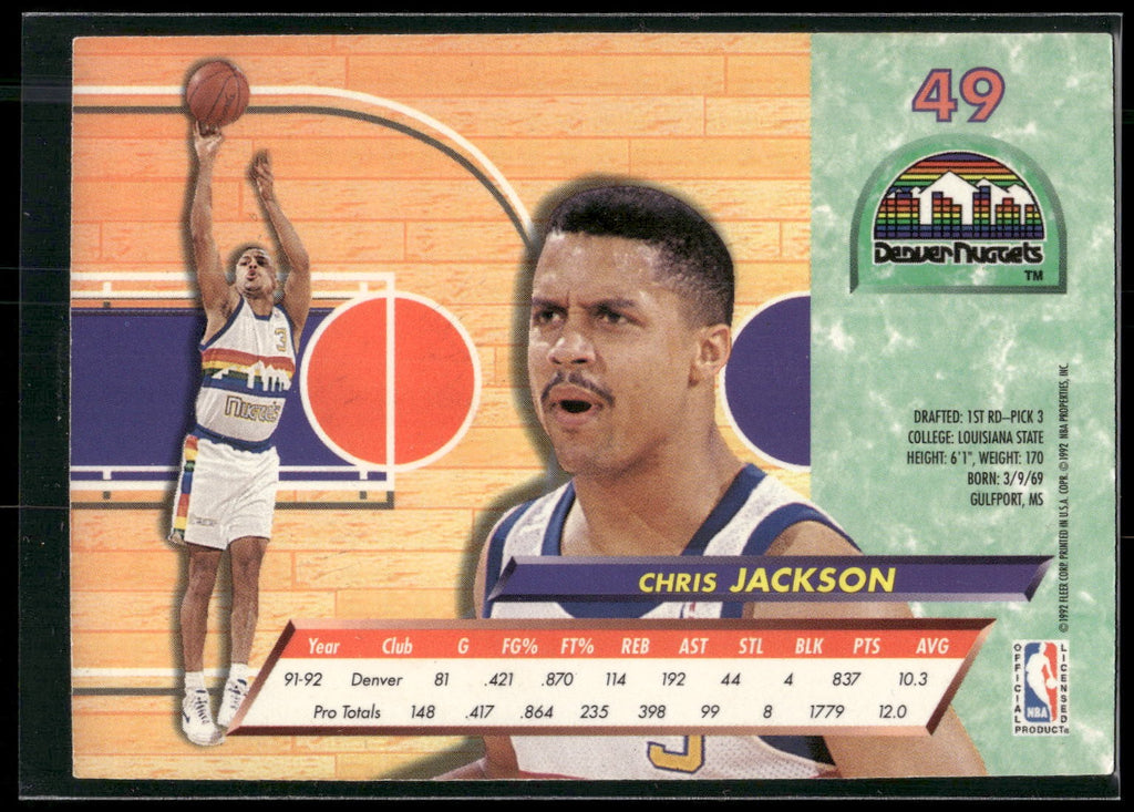1992-93 Ultra #49 Chris Jackson