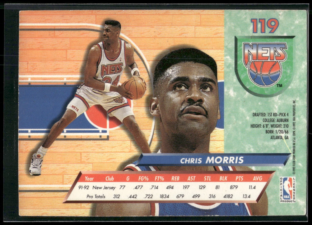 1992-93 Ultra #119 Chris Morris