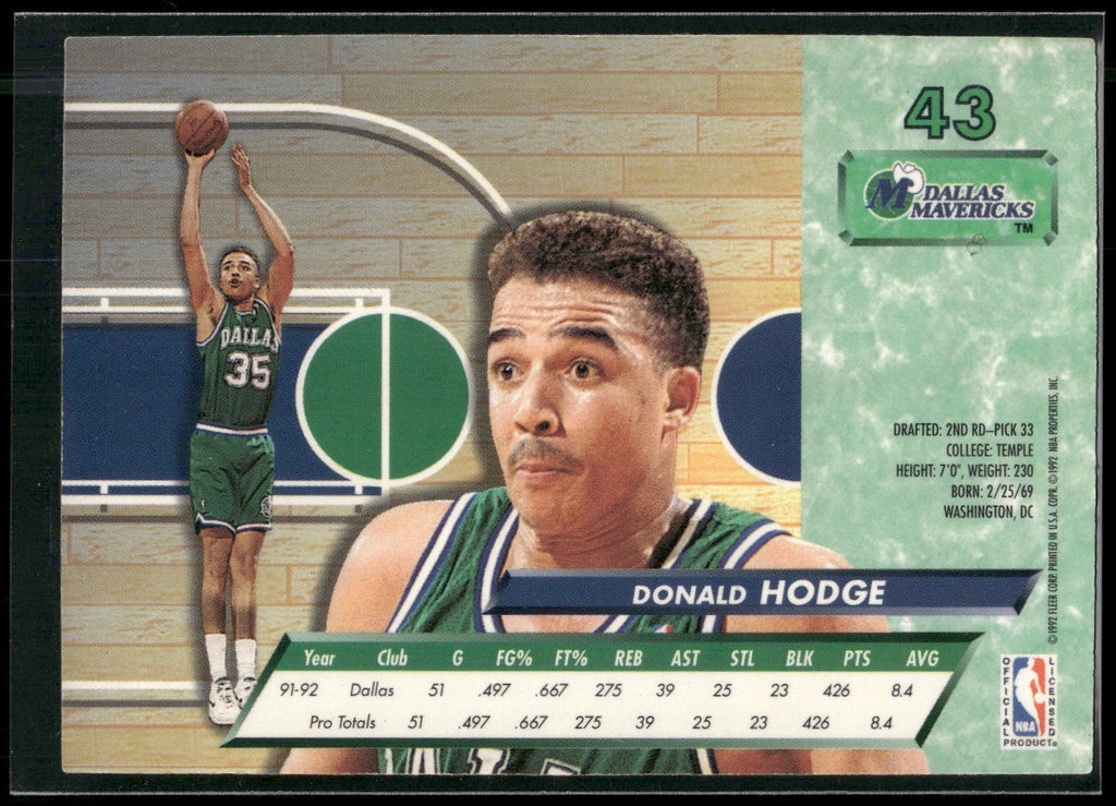 1992-93 Ultra #43 Donald Hodge