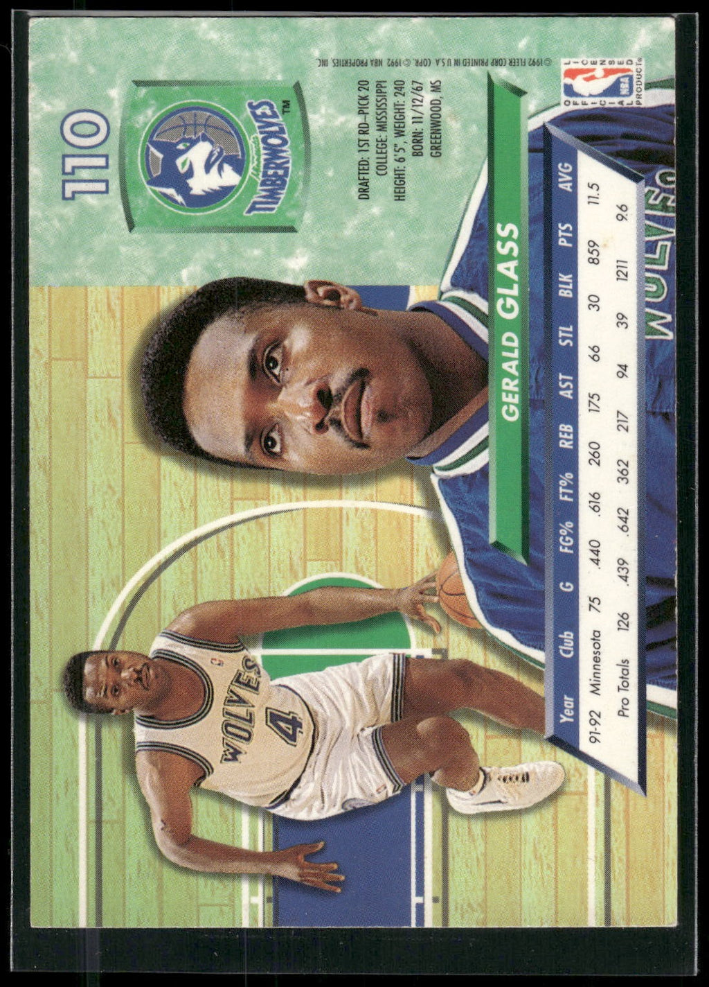 1992-93 Ultra #110 Gerald Glass