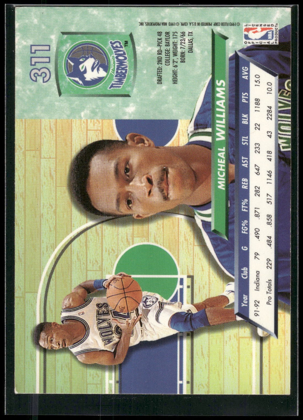1992-93 Ultra #311 Micheal Williams