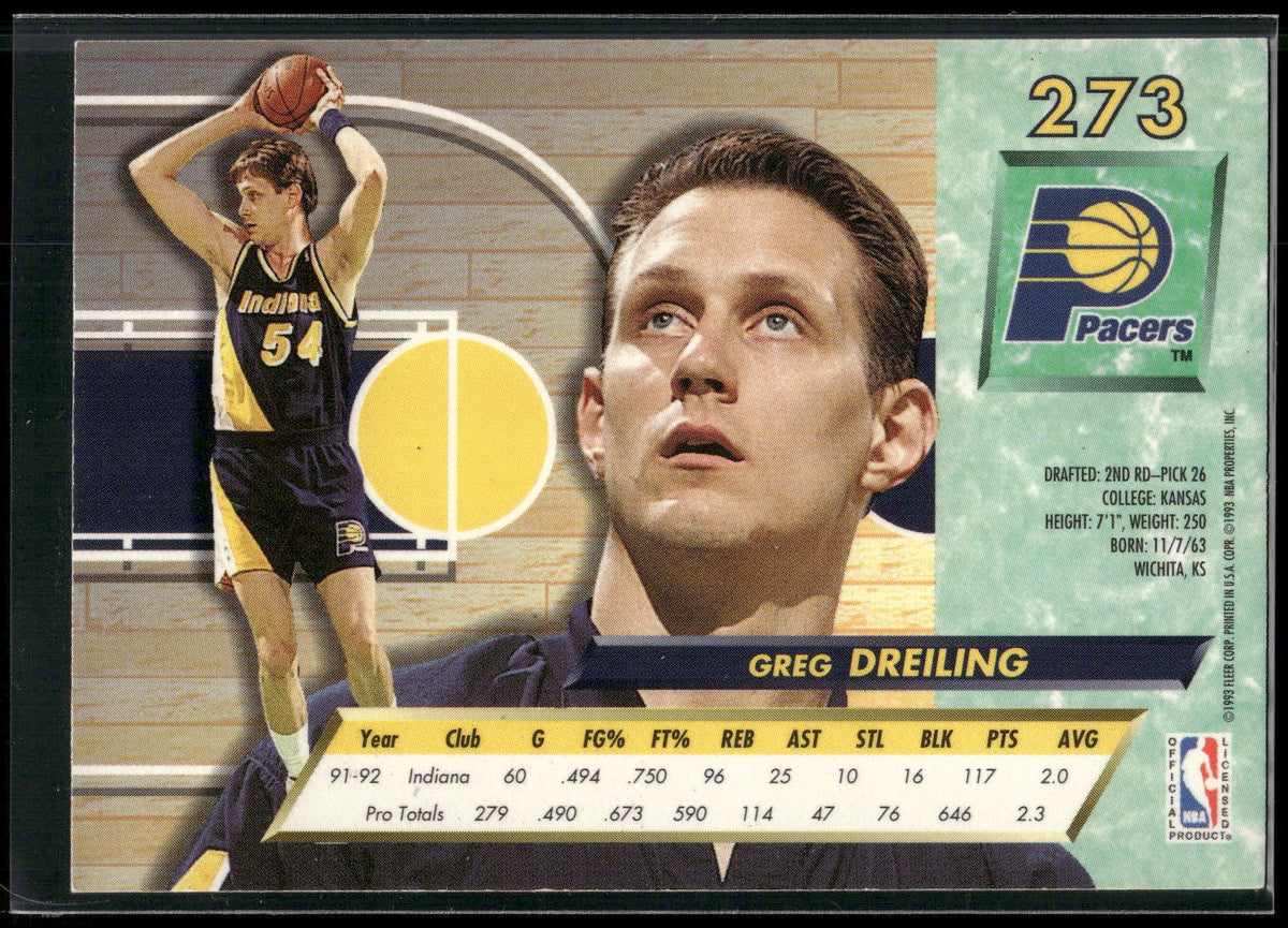 1992-93 Ultra #273 Greg Dreiling