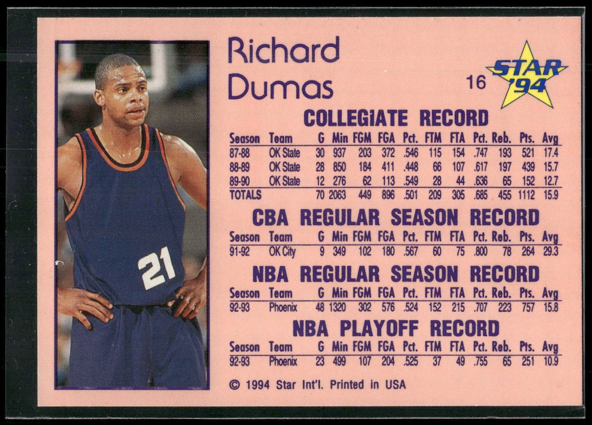 1993-94 Star #16 Richard Dumas