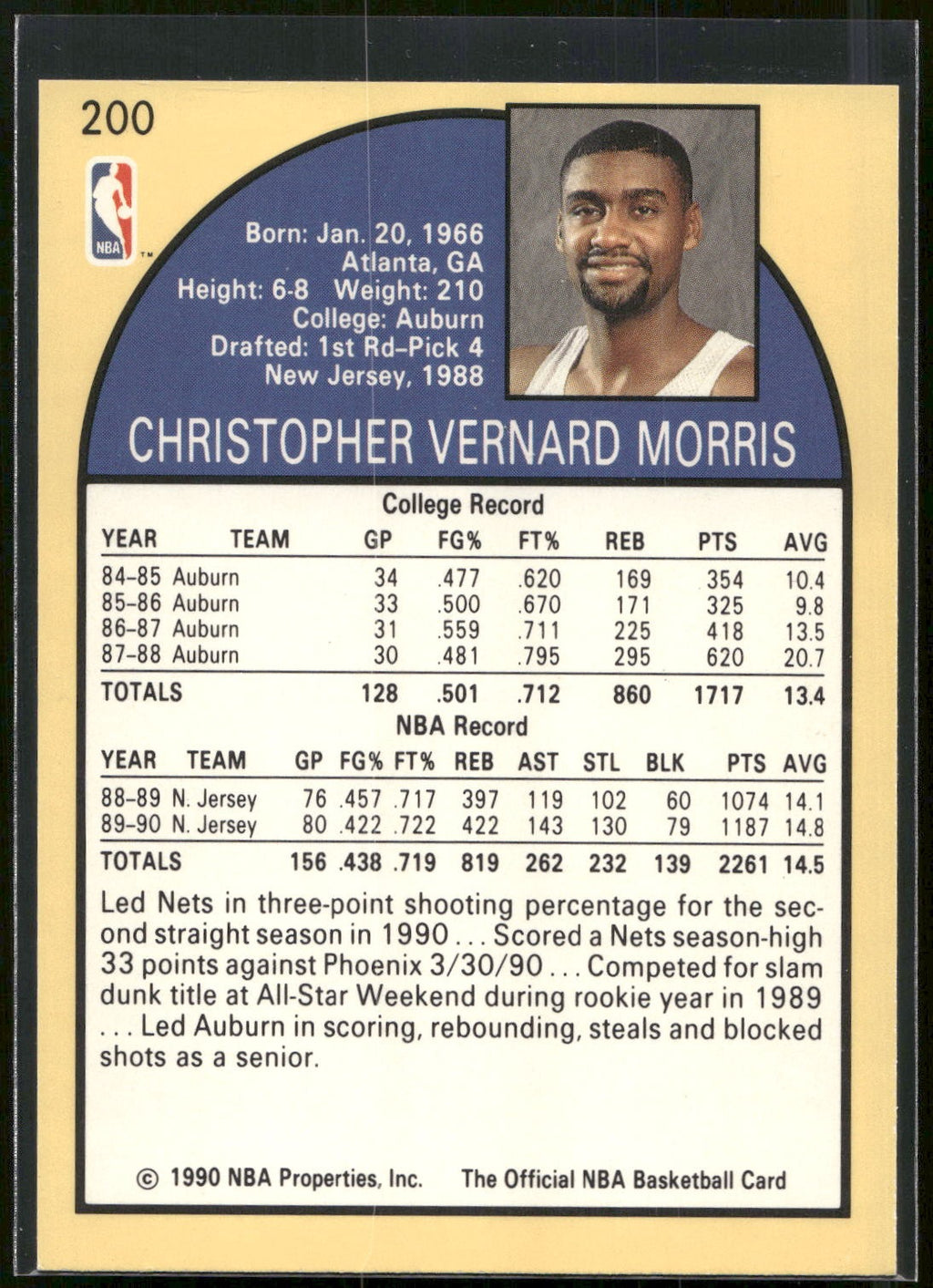 1990-91 Hoops #200 Chris Morris