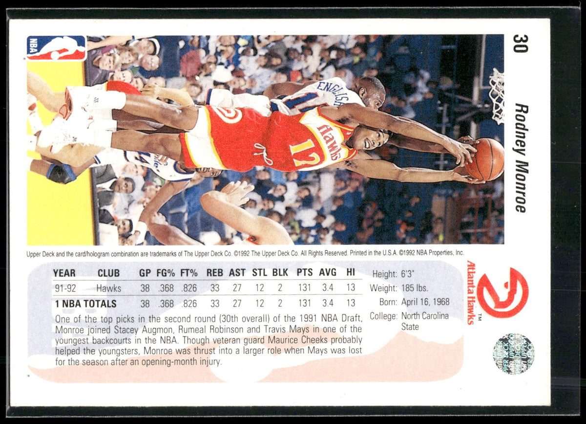 1992-93 Upper Deck #30 Rodney Monroe
