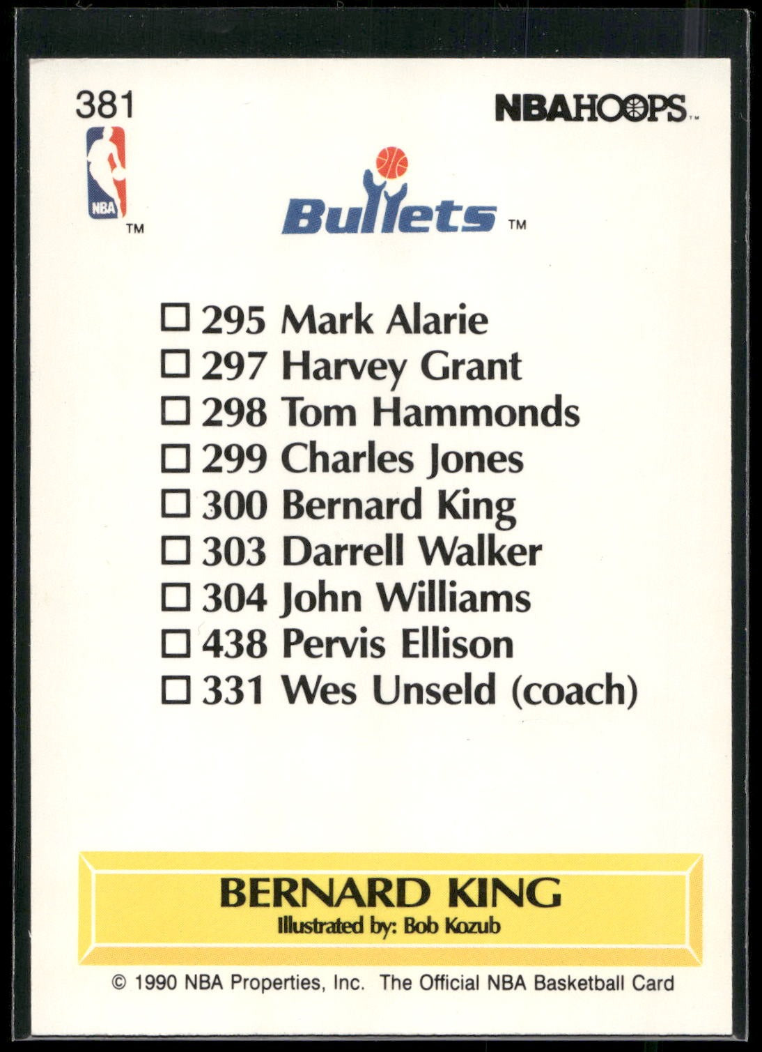 1990-91 Hoops #381 Bernard King