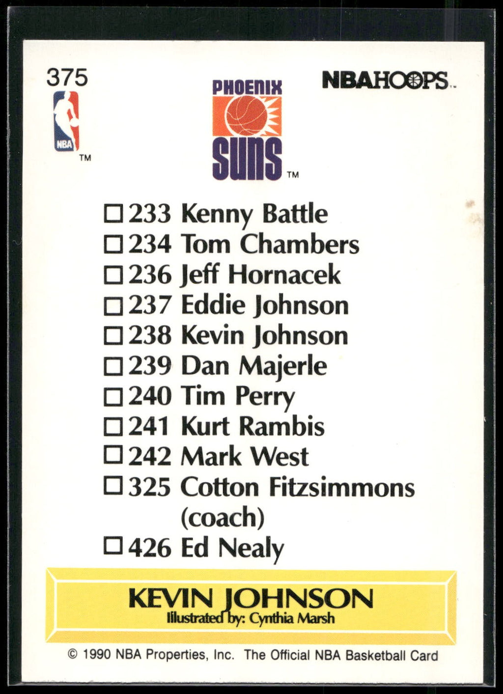 1990-91 Hoops #375 Kevin Johnson