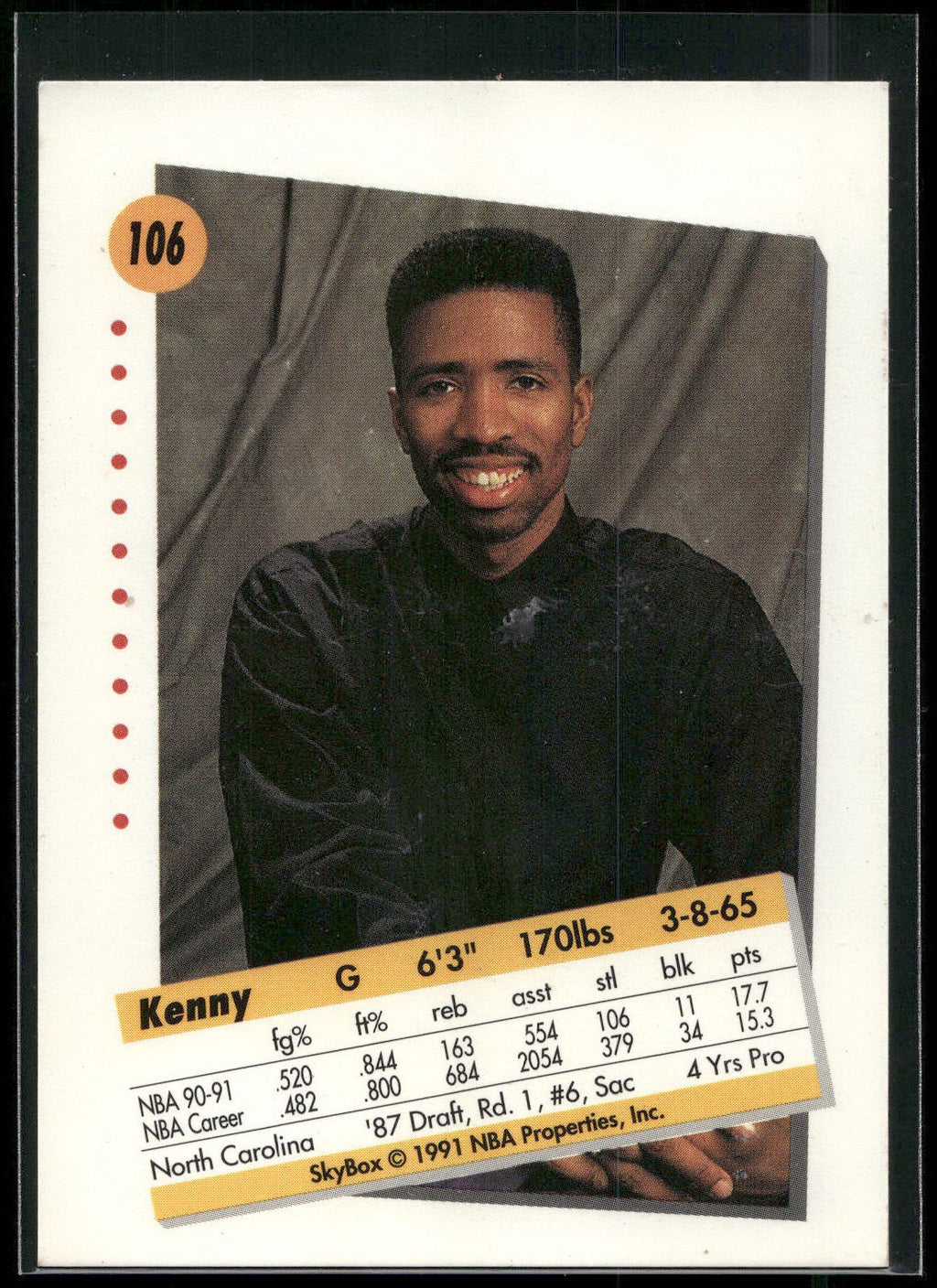 1991-92 SkyBox #106 Kenny Smith