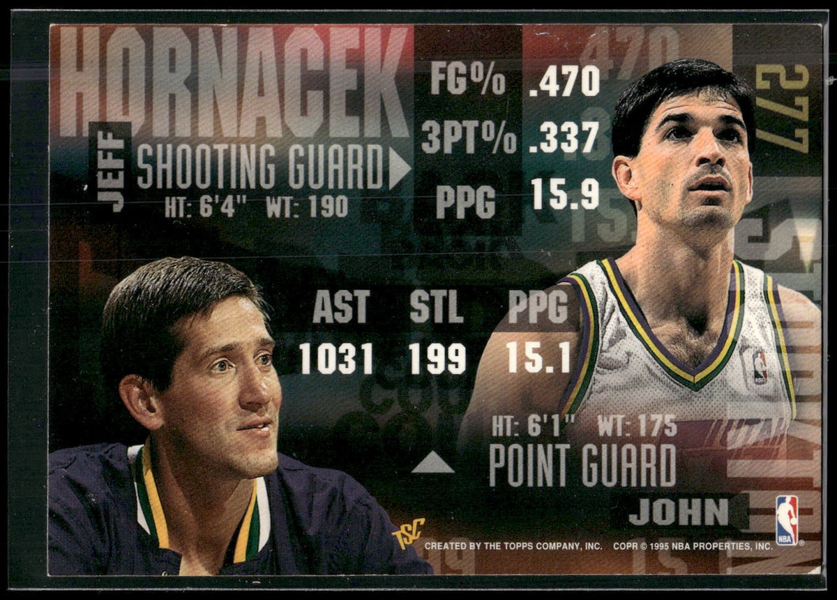 1994-95 Stadium Club #277 John Stockton / Jeff Hornacek 1st Day Issue