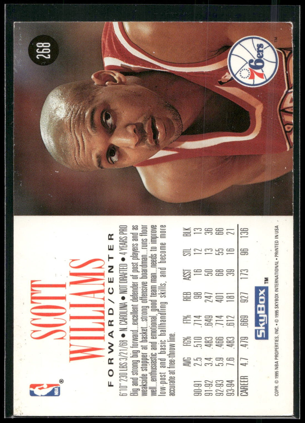 1994-95 SkyBox Premium #268 Scott Williams