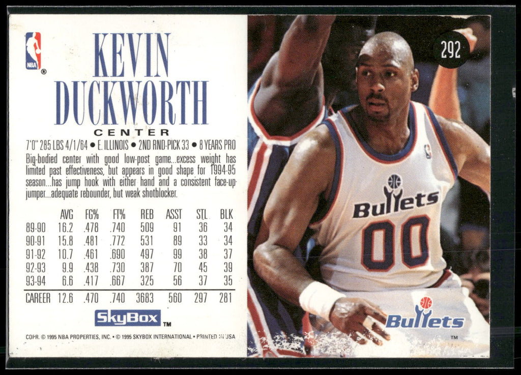 1994-95 SkyBox Premium #292 Kevin Duckworth