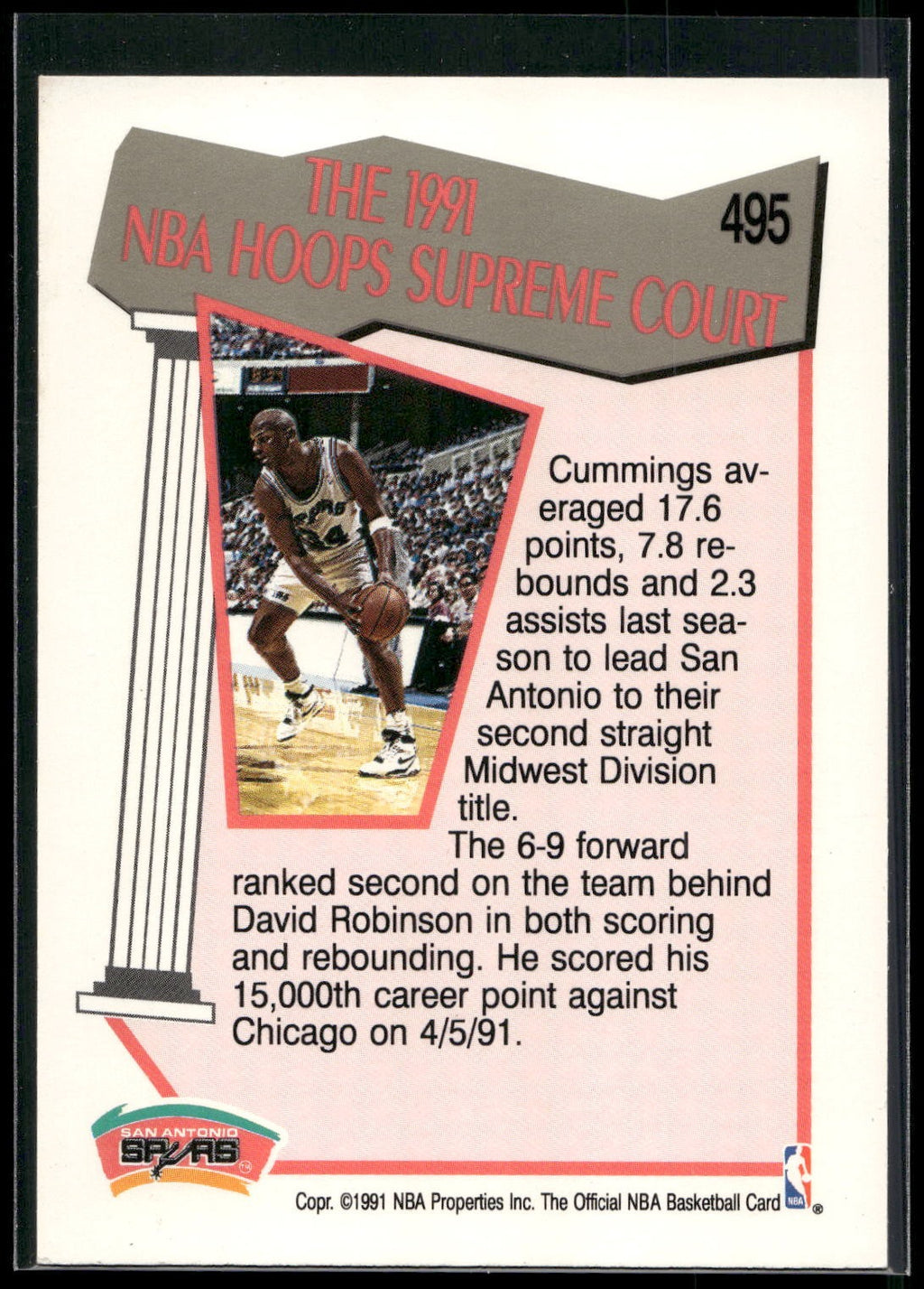 1991-92 Hoops #495 Terry Cummings