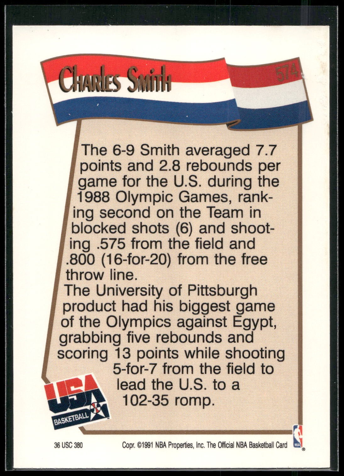 1991-92 Hoops #574 Charles D. Smith