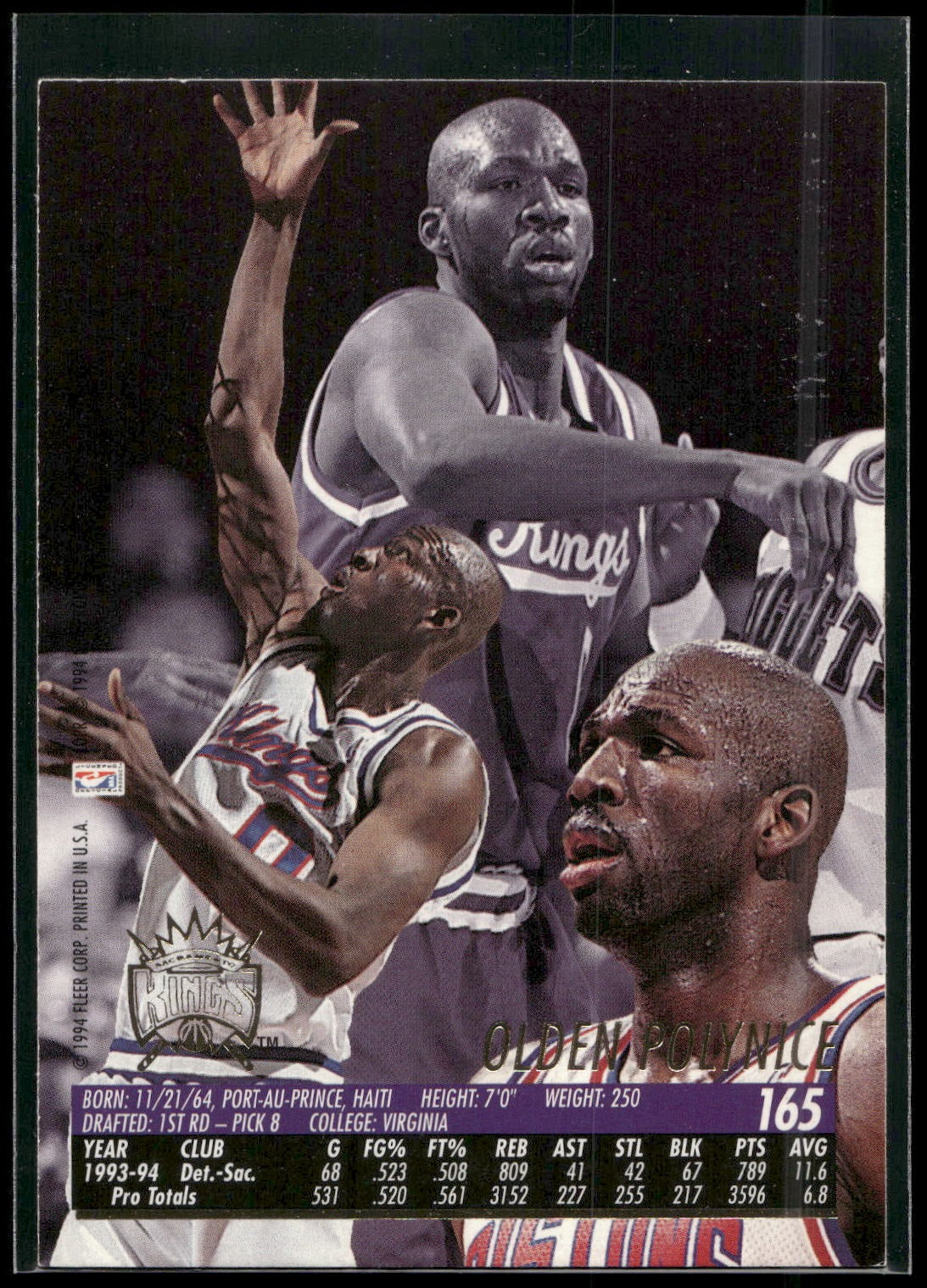1994-95 Ultra #165 Olden Polynice