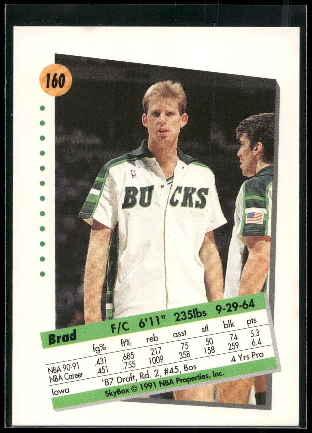 1991-92 SkyBox #160 Brad Lohaus