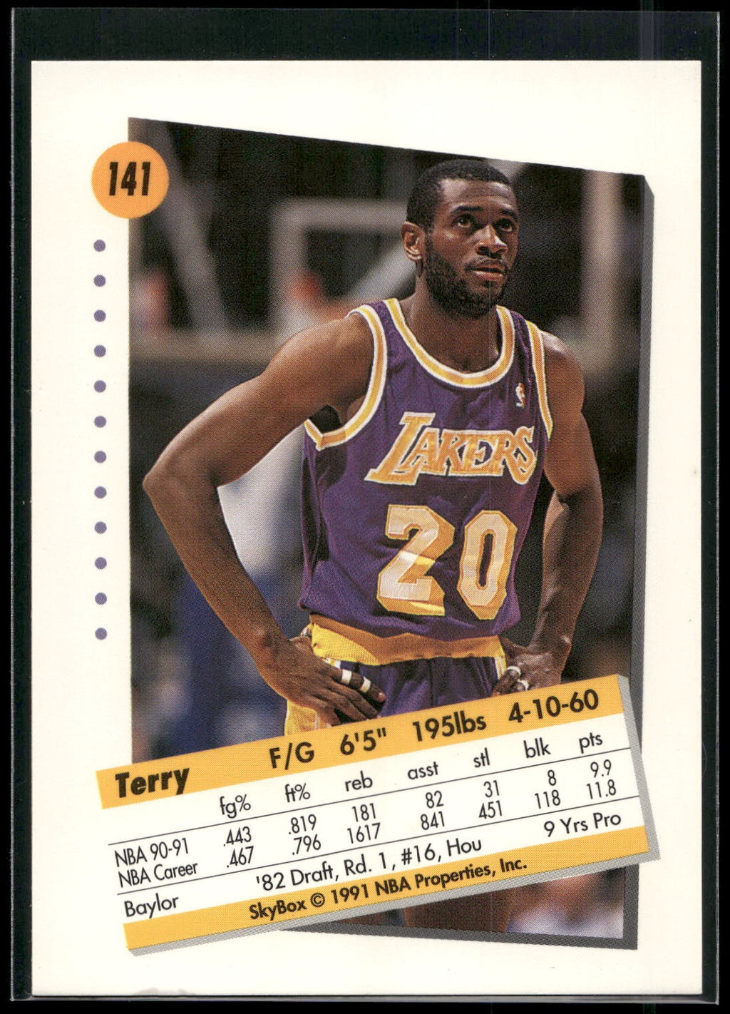 1991-92 SkyBox #141 Terry Teagle