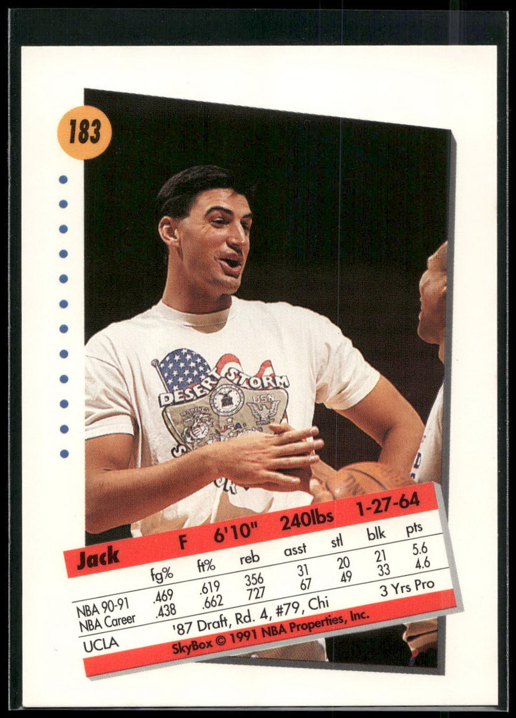 1991-92 SkyBox #183 Jack Haley