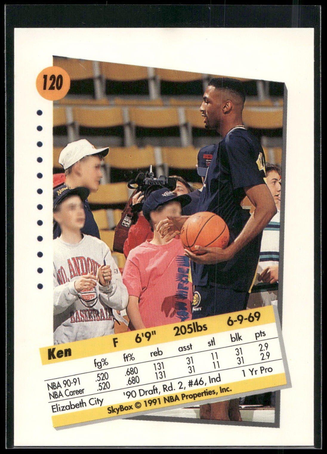 1991-92 SkyBox #120 Kenny Williams