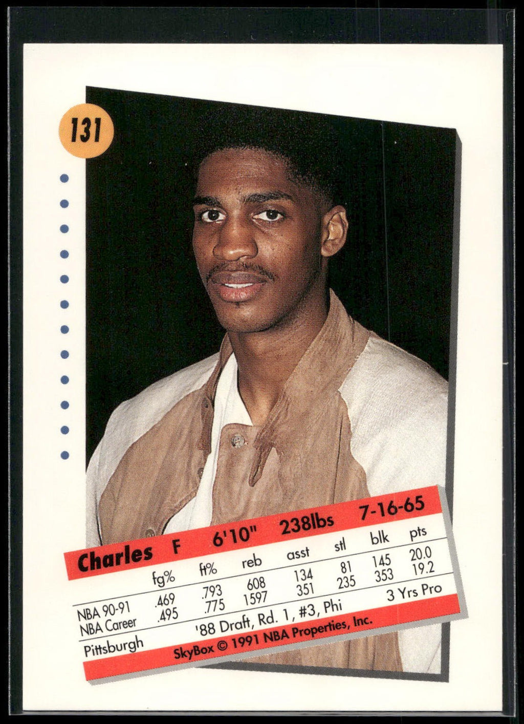 1991-92 SkyBox #131 Charles Smith