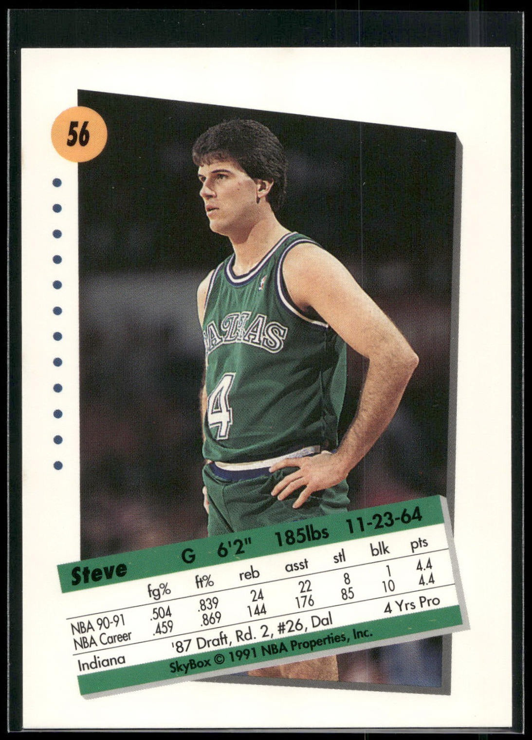 1991-92 SkyBox #56 Steve Alford
