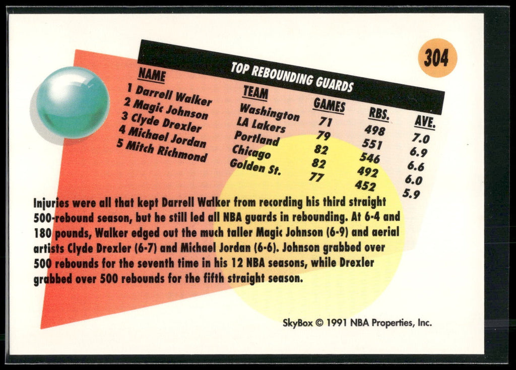 1991-92 SkyBox #304 Darrell Walker