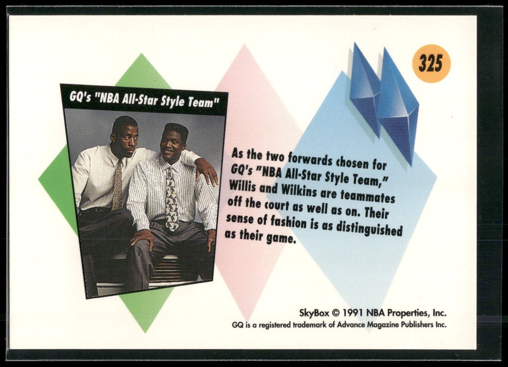 1991-92 SkyBox #325 Kevin Willis / Dominique Wilkins