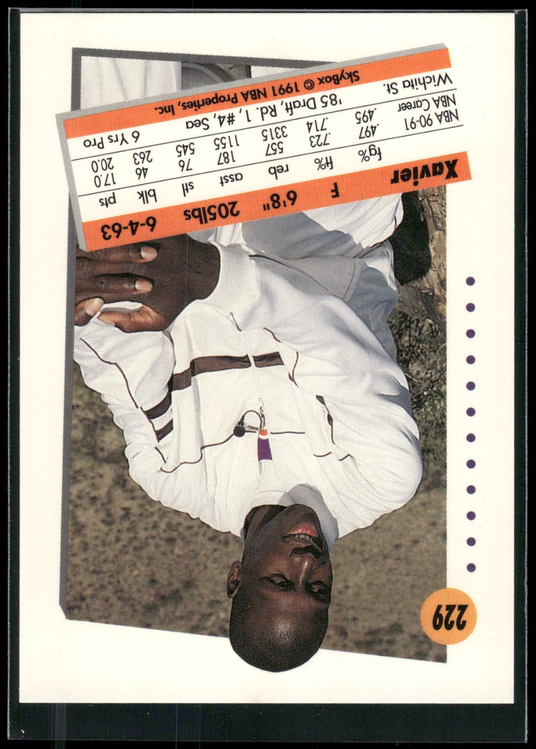 1991-92 SkyBox #229 Xavier McDaniel