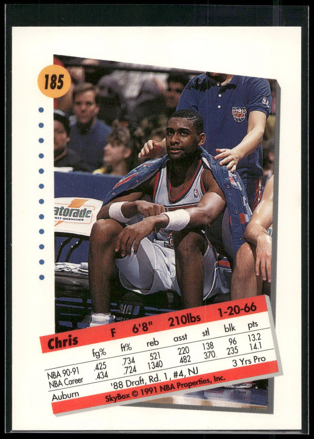 1991-92 SkyBox #185 Chris Morris