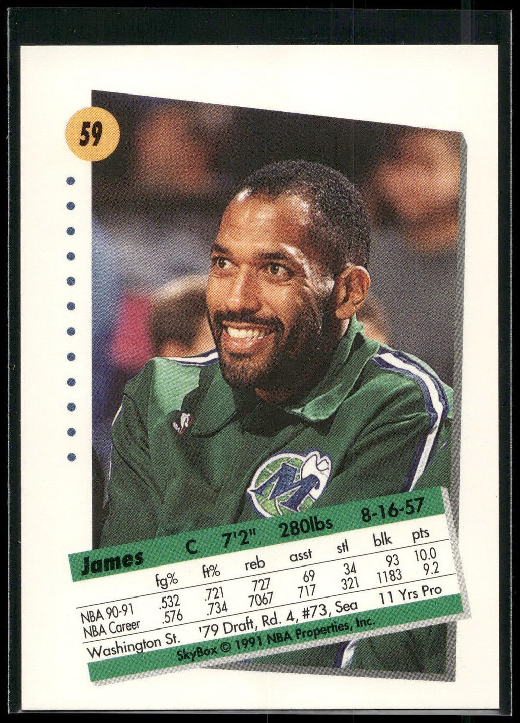 1991-92 SkyBox #59 James Donaldson