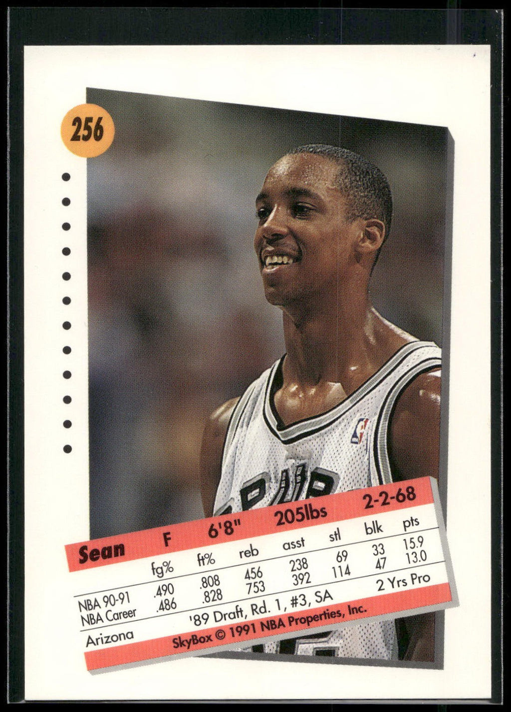 1991-92 SkyBox #256 Sean Elliott