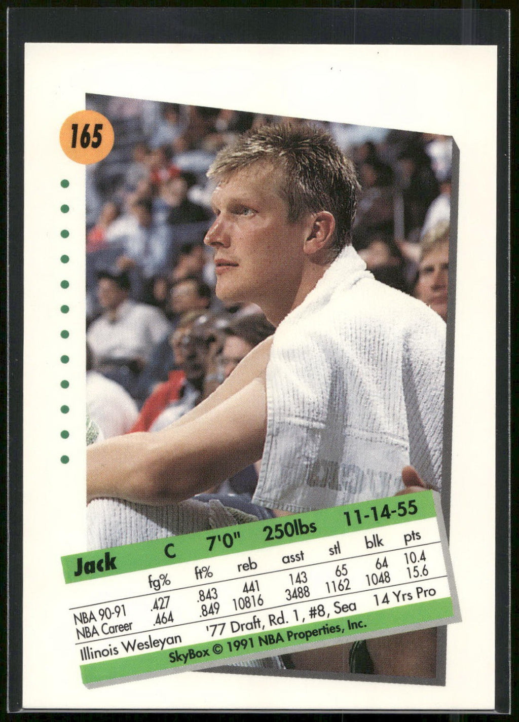1991-92 SkyBox #165 Jack Sikma