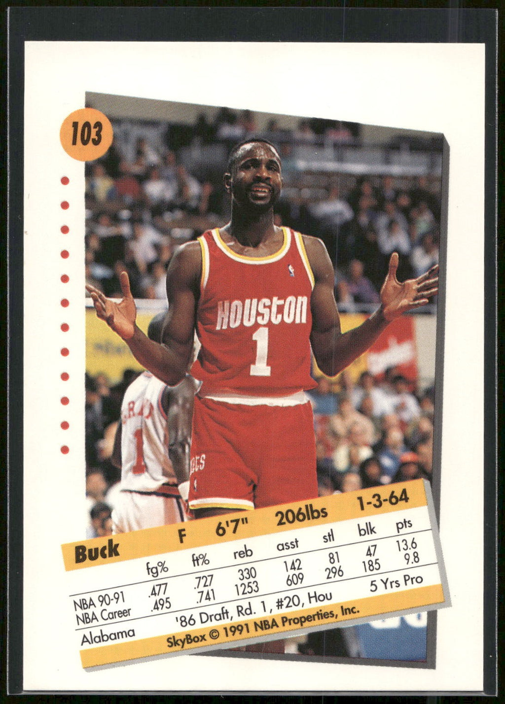 1991-92 SkyBox #103 Buck Johnson